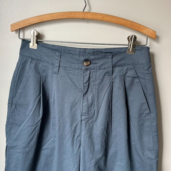 Pact Boulevard Brushed Twill Wide Leg Trouser Blue Women's Small NWT - Picture 3 of 10